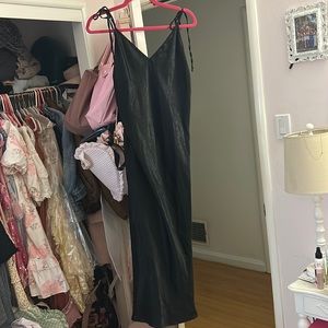 Free People Black midi dress